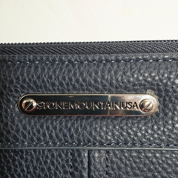 Stone Mountain USA Navy Pebbled Leather Wallet - Picture 10 of 11